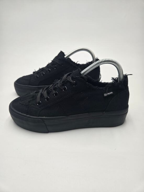 other Shoes - Obtaom Women's Black Canvas Low Top Casual Sneakers Size 7